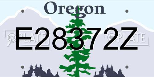 E28372Z Oregon License Plate