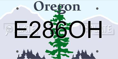 E286OH Oregon License Plate
