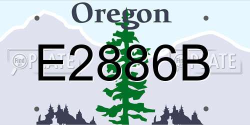 E2886B Oregon License Plate
