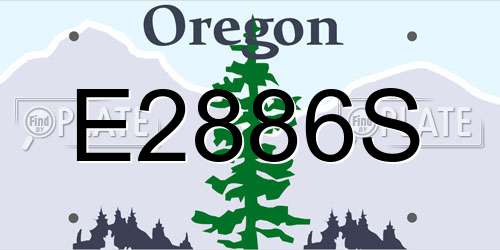 E2886S Oregon License Plate