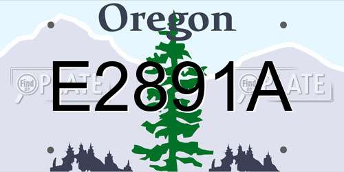 E2891A Oregon License Plate