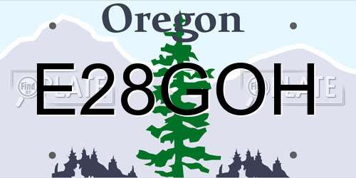 E28GOH Oregon License Plate