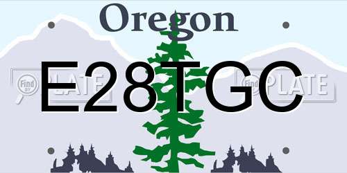 E28TGC Oregon License Plate