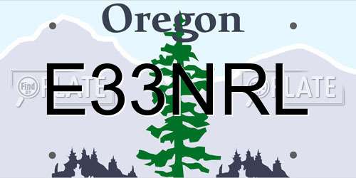 E33NRL Oregon License Plate