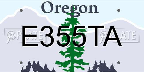 E355TA Oregon License Plate