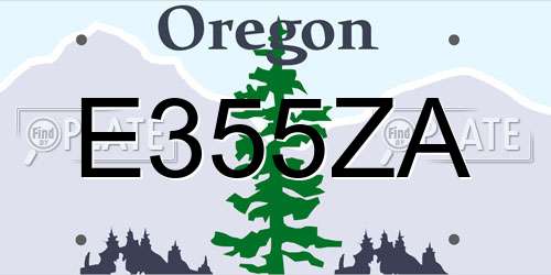 E355ZA Oregon License Plate