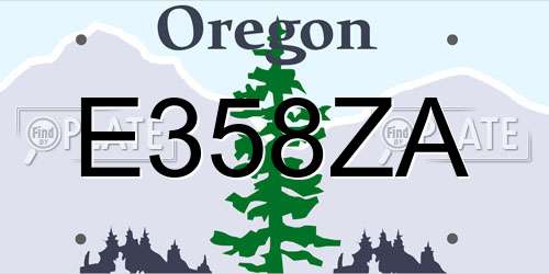 E358ZA Oregon License Plate