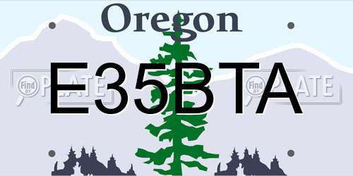 E35BTA Oregon License Plate