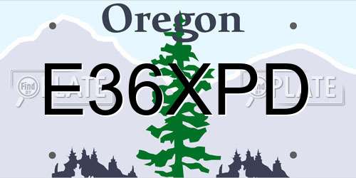 E36XPD Oregon License Plate