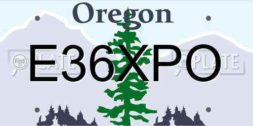 E36XPO Oregon License Plate