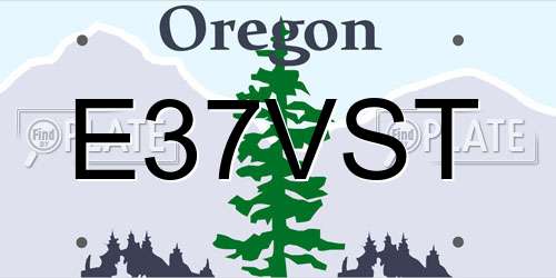 E37VST Oregon License Plate