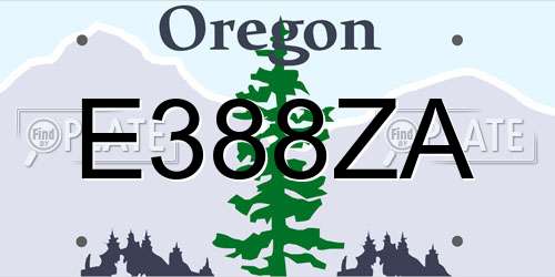 E388ZA Oregon License Plate