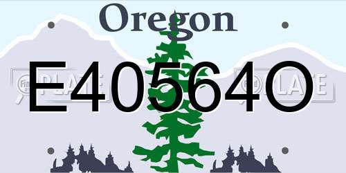 E40564O Oregon License Plate