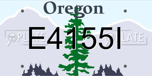 E4155I Oregon License Plate