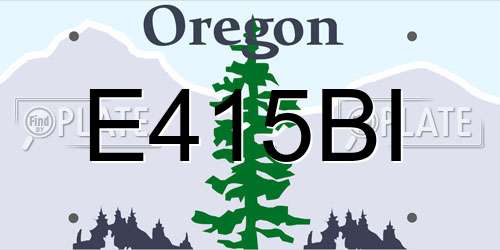E415BI Oregon License Plate