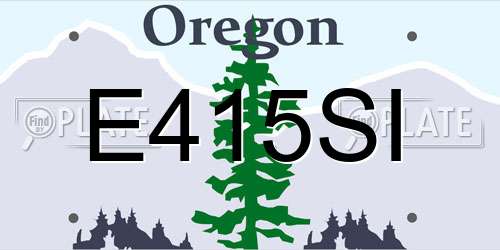 E415SI Oregon License Plate