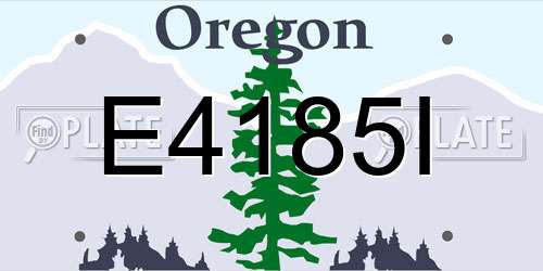 E4185I Oregon License Plate