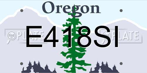 E418SI Oregon License Plate
