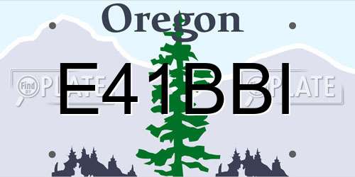 E41BBI Oregon License Plate