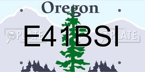 E41BSI Oregon License Plate