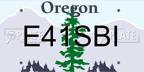 E41SBI Oregon License Plate