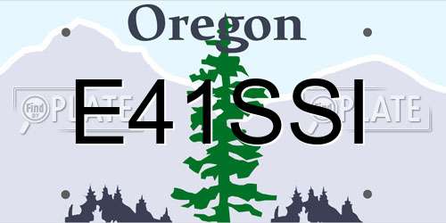 E41SSI Oregon License Plate