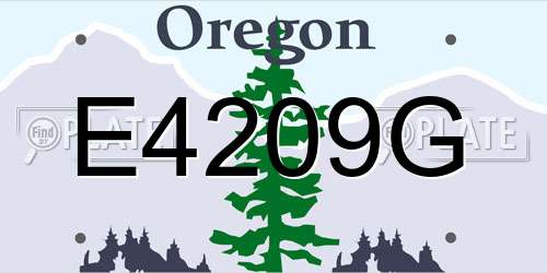 E4209G Oregon License Plate
