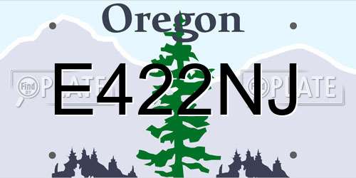 E422NJ Oregon License Plate