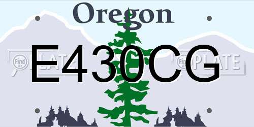 E430CG Oregon License Plate