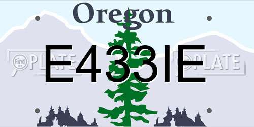 E433IE Oregon License Plate