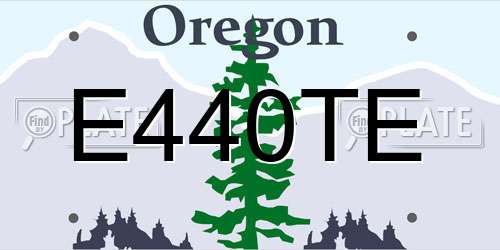 E440TE Oregon License Plate