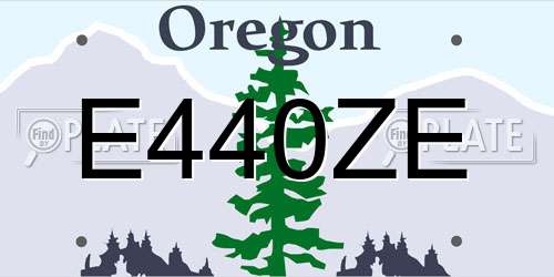 E440ZE Oregon License Plate