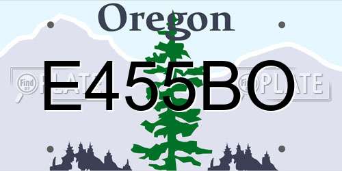 E455BO Oregon License Plate