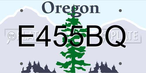 E455BQ Oregon License Plate