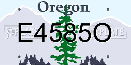 E4585O Oregon License Plate
