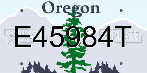 E45984T Oregon License Plate