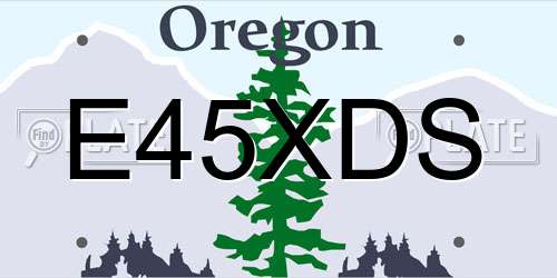 E45XDS Oregon License Plate