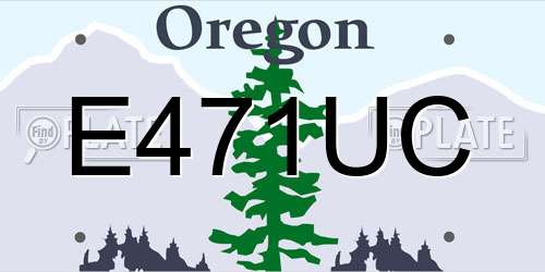 E471UC Oregon License Plate