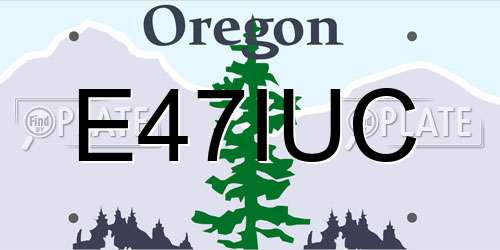 E47IUC Oregon License Plate