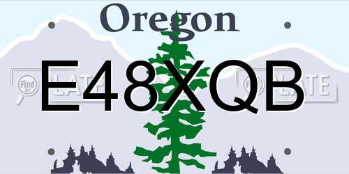 E48XQB Oregon License Plate