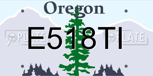E518TI Oregon License Plate