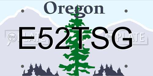 E52TSG Oregon License Plate