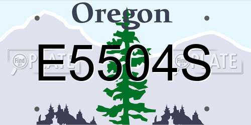 E5504S Oregon License Plate