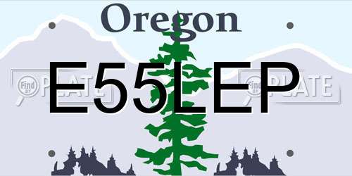 E55LEP Oregon License Plate