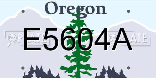 E5604A Oregon License Plate