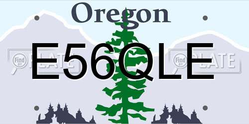 E56QLE Oregon License Plate