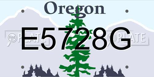 E5728G Oregon License Plate