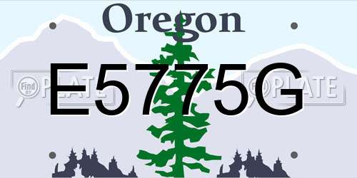 E5775G Oregon License Plate