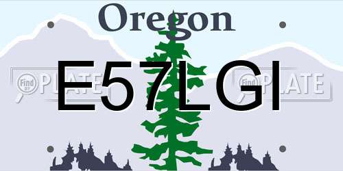 E57LGI Oregon License Plate