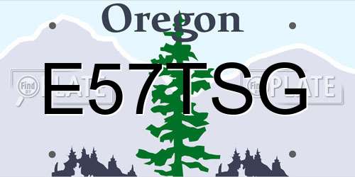 E57TSG Oregon License Plate